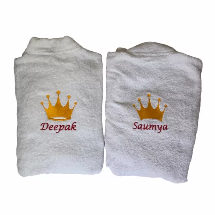 Personalized Couple Bathrobe with Name